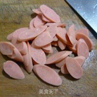 火腿肠炒笋尖的做法步骤：7
