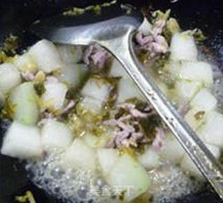 咸菜瘦肉丝炒冬瓜的做法步骤：11
