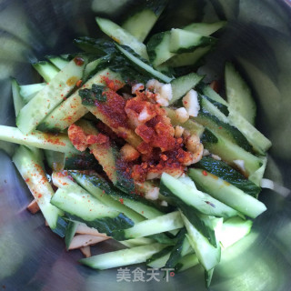 香干拌黄瓜的做法步骤：6