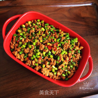 酱肉末炒蒜苔的做法步骤：9