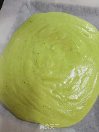 菠菜水果蛋糕卷的做法步骤：7