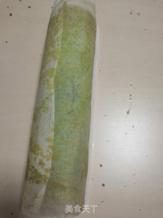 菠菜水果蛋糕卷的做法步骤：11
