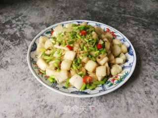 蒜苔炒馍花的做法步骤：10