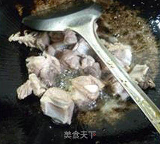 排骨烧夜开花的做法步骤：6
