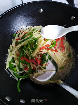 月子餐系列——彩椒土豆丝的做法步骤：12