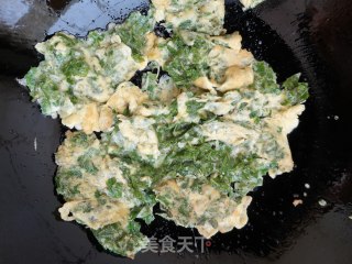 桑芽菜炒鸡蛋的做法步骤：6