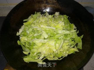 洋白菜炒青椒的做法步骤：8