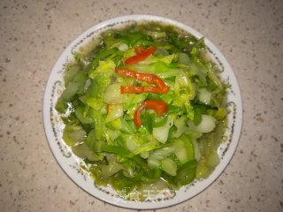 洋白菜炒青椒的做法步骤：12