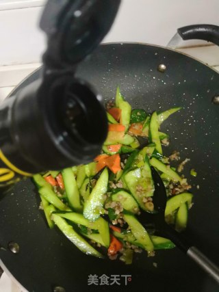 肉末炒黄瓜的做法步骤：4
