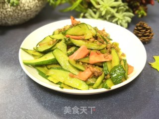 肉末炒黄瓜的做法步骤：6