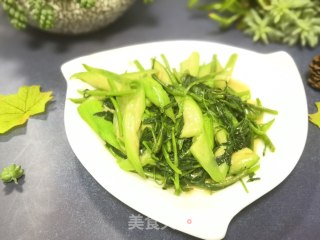 空心菜炒丝瓜的做法步骤：7