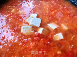 #鸡蛋#虾滑番茄豆腐蛋花羹的做法步骤：8