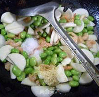 茭白开洋炒毛豆的做法步骤：11