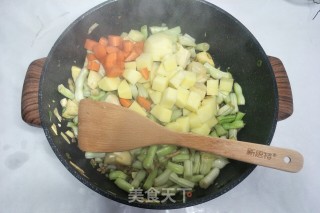 美味米饭素炖菜的做法步骤：6