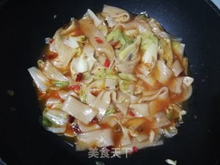 包菜炒川粉的做法步骤：9