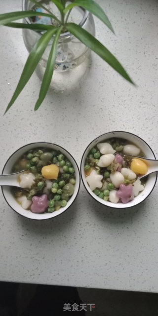 豌豆咸菜星星年糕汤的做法步骤：7