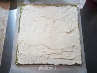 抹茶蜜豆蛋糕卷的做法步骤：14