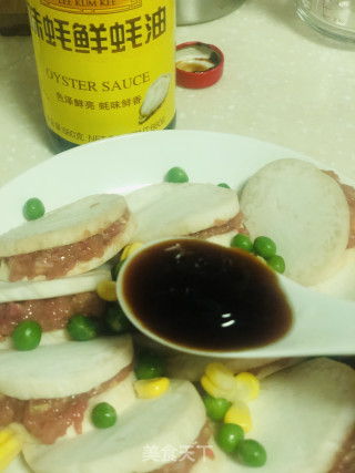 蚝油蒸牛肉鸡腿菇盒的做法步骤：16