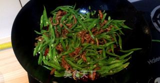 炒肉丝，扁豆肉丝的做法步骤：5