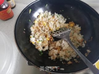 韭菜炒饭的做法步骤：7
