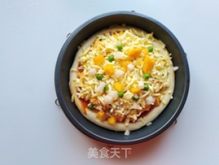 芒果生梨鱼排披萨的做法步骤：7