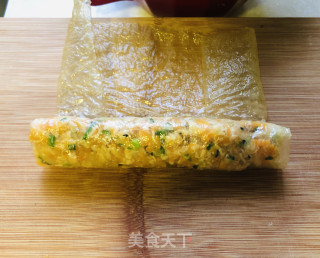 红薯萝卜鸡肉腐皮卷的做法步骤：15