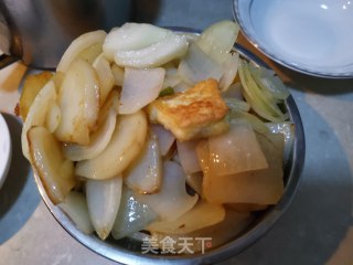 辣白菜烧豆腐的做法步骤：11