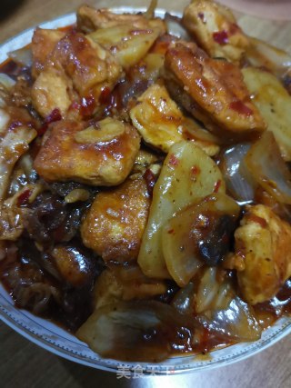 辣白菜烧豆腐的做法步骤：23