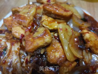 辣白菜烧豆腐的做法步骤：24