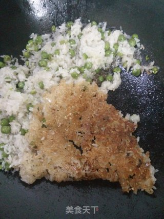 豌豆糯米锅巴饭的做法步骤：8