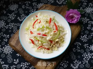 青红椒拌白菜丝的做法步骤：9