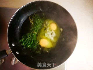 荠菜花煮鸭蛋的做法步骤：5