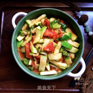 番茄炒葫芦片的做法步骤：10