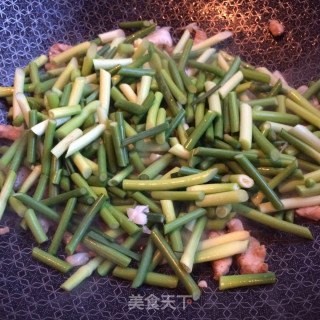 肉丝炒蒜苔的做法步骤：6
