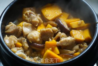 南瓜鸡肉饭的做法步骤：7