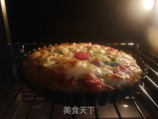 洋葱火腿披萨的做法步骤：21