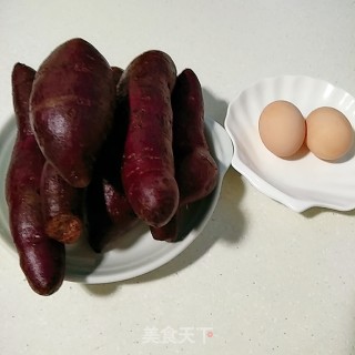 紫薯鸡蛋卷的做法步骤：1