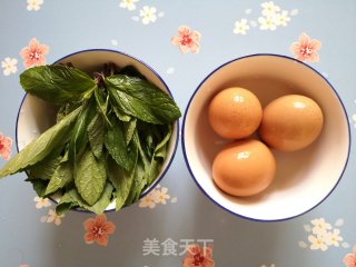 薄荷炒鸡蛋的做法步骤：1