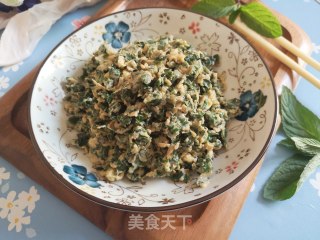 薄荷炒鸡蛋的做法步骤：10