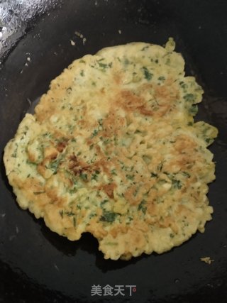 菠菜鸡蛋饼的做法步骤：9