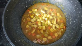 咖喱鸡胸肉焗饭的做法步骤：8
