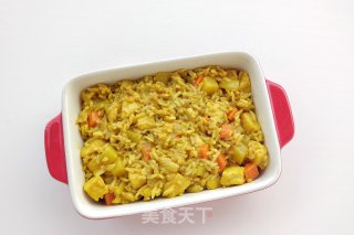 咖喱鸡胸肉焗饭的做法步骤：11