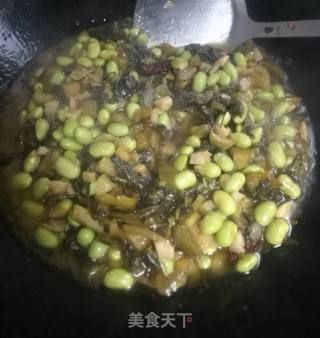 酸菜炒毛豆的做法步骤：6