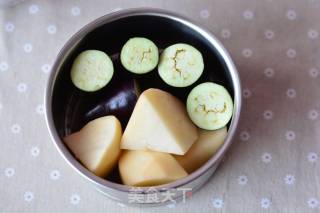 海鲜捞汁蒸时蔬的做法步骤：4