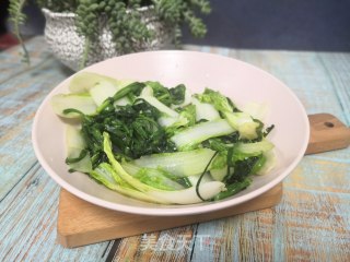 杭白菜炒韭菜的做法步骤：4