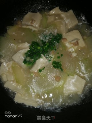 干贝冬瓜豆腐汤的做法步骤：7