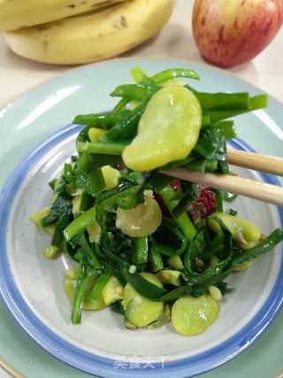 韭菜炒豆瓣的做法步骤：9