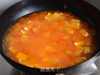 番茄豆腐素菜汤的做法步骤：5