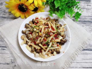 #凉菜#剁椒拌双菇的做法步骤：12