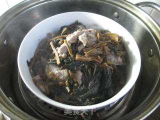 梅干菜蒸里脊肉的做法步骤：15